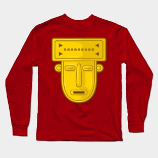 Golden Mask Face Long Sleeve T-Shirt